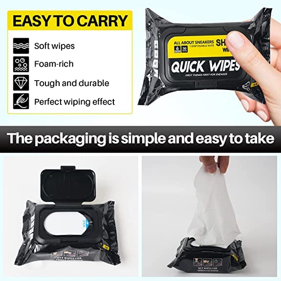 Portable Sneakers Cleaner Shoe Wipes Quickly Remove Dirt & Stains