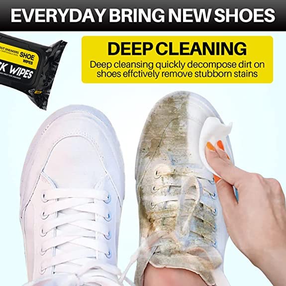 Portable Sneakers Cleaner Shoe Wipes Quickly Remove Dirt & Stains