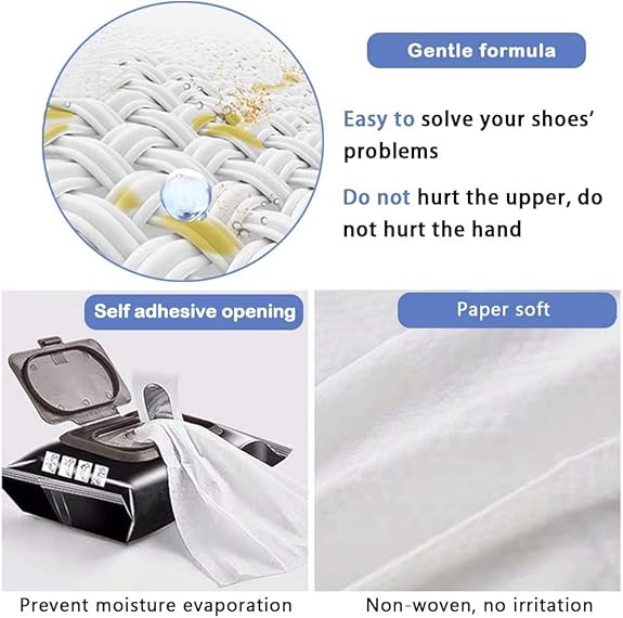 Portable Sneakers Cleaner Shoe Wipes Quickly Remove Dirt & Stains