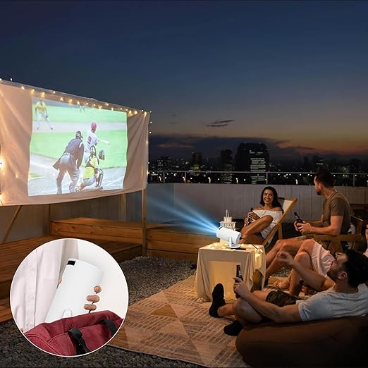 Portable Mini Projector, 4K 1080P Full HD Projector